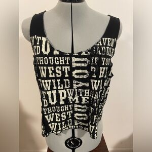 Idyllwind Women's Rhett The West Was Wild Graphic Rib Knit Tank size XL